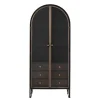 CALICOSY Armoire Demi-cercle Rond Métal – Noir 13