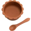 Amadeus Les Petits Bol Ventouse Avec Cuillère En Silicone Safran 7