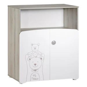 BabyPrice Commode à Langer 2 Portes 97x76x66cm En Bois Blanc 7