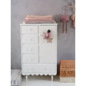 Lignea Kids Commode Romantique En Bois Blanc 7
